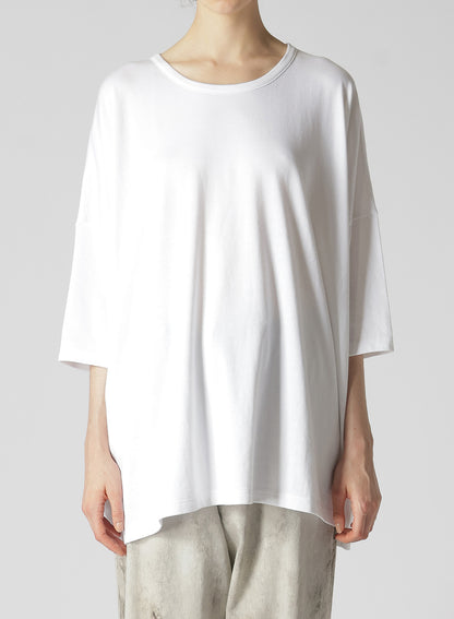 SOFT COTTON JERSEY ROUND NECK OVERSISED PULLOVER