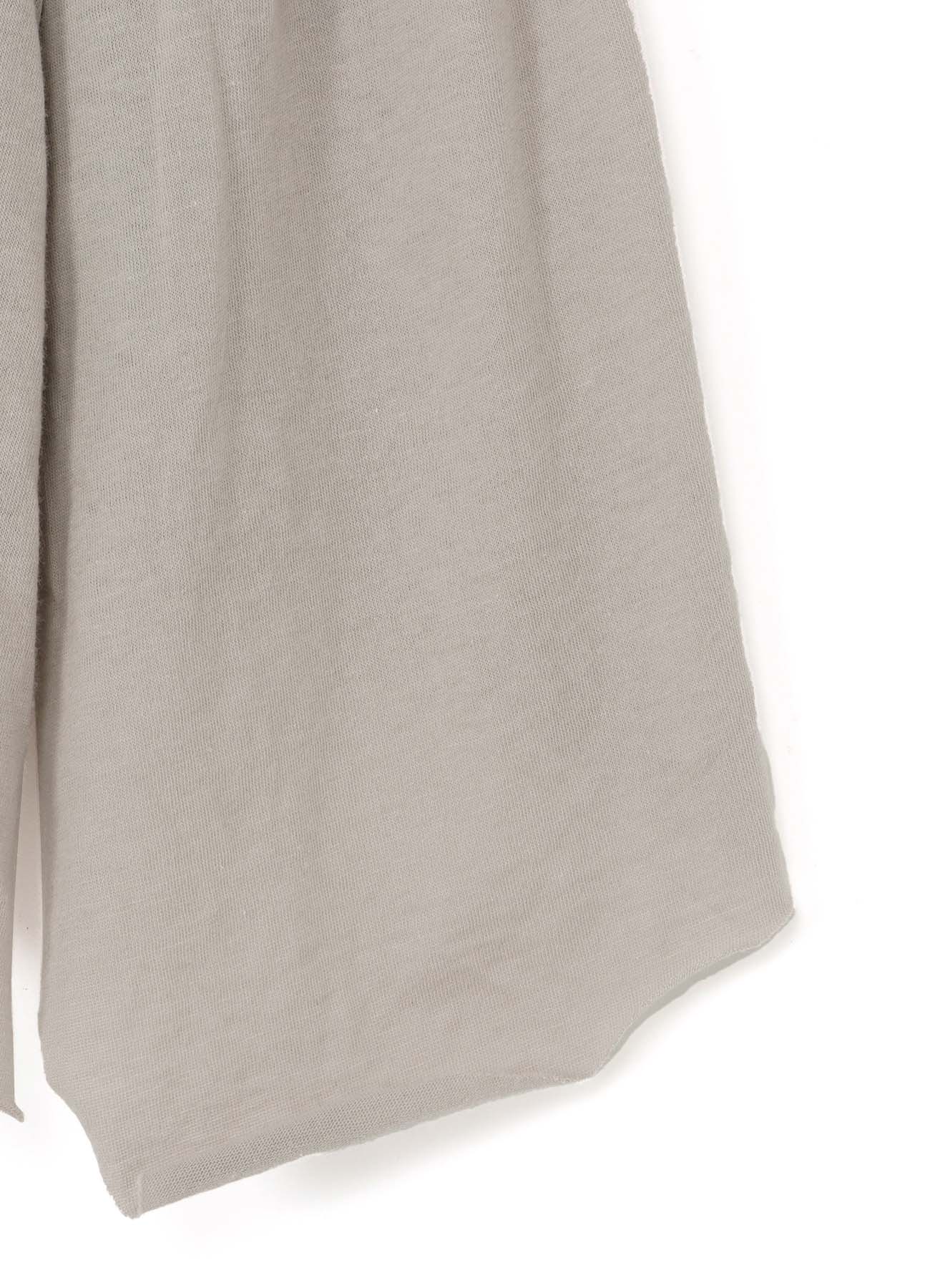 COTTON JERSEY SIDE FLARE LONG SLEEVE T