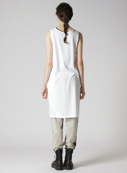 SOFT COTTON JERSEY SLEEVELESS T-SHIRT