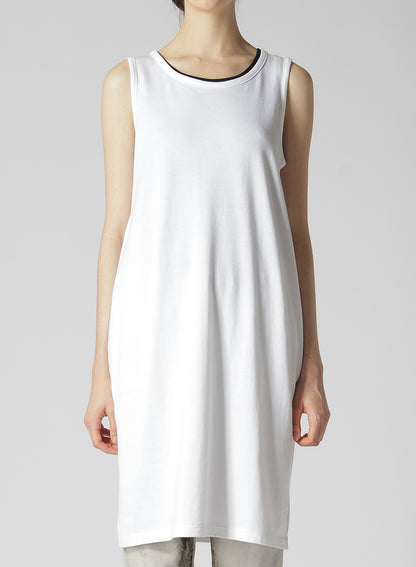 SOFT COTTON JERSEY SLEEVELESS T-SHIRT