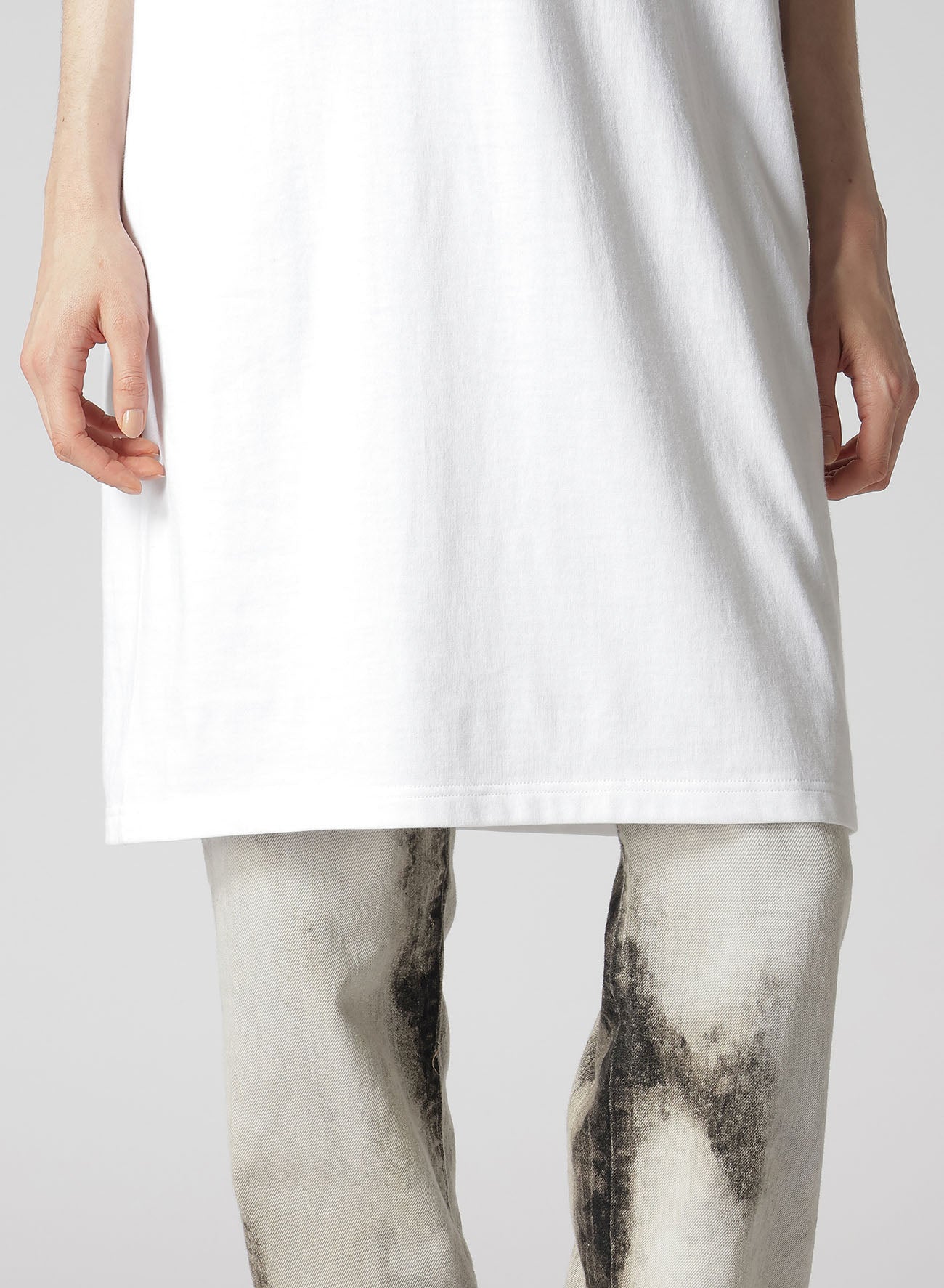 SOFT COTTON JERSEY SLEEVELESS T-SHIRT