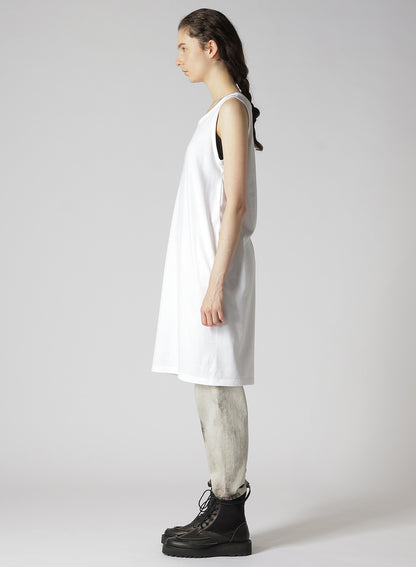 SOFT COTTON JERSEY SLEEVELESS T-SHIRT