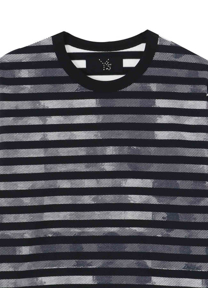 STRIPE WITH POLKA DOT PIGMENT PRINT LONG T