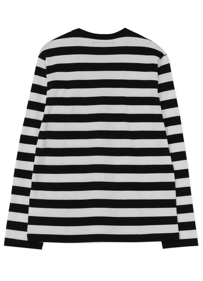 STRIPE WITH POLKA DOT PIGMENT PRINT LONG T