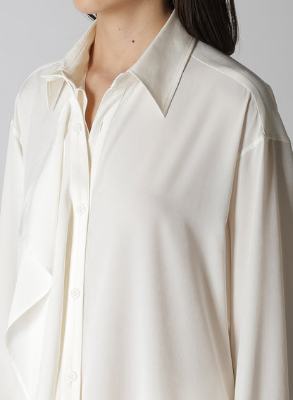 【12/13 12:00(JST) Release】CREPE de CHINE CLOTH PLACKET BLOUSE