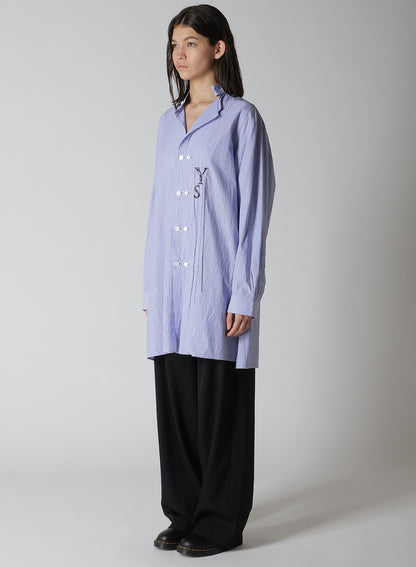 【12/13 12:00(JST) Release】STRIPE COTTON DOUBLED LEFT FRONT BLOUSE