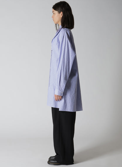 【12/13 12:00(JST) Release】STRIPE COTTON DOUBLED LEFT FRONT BLOUSE