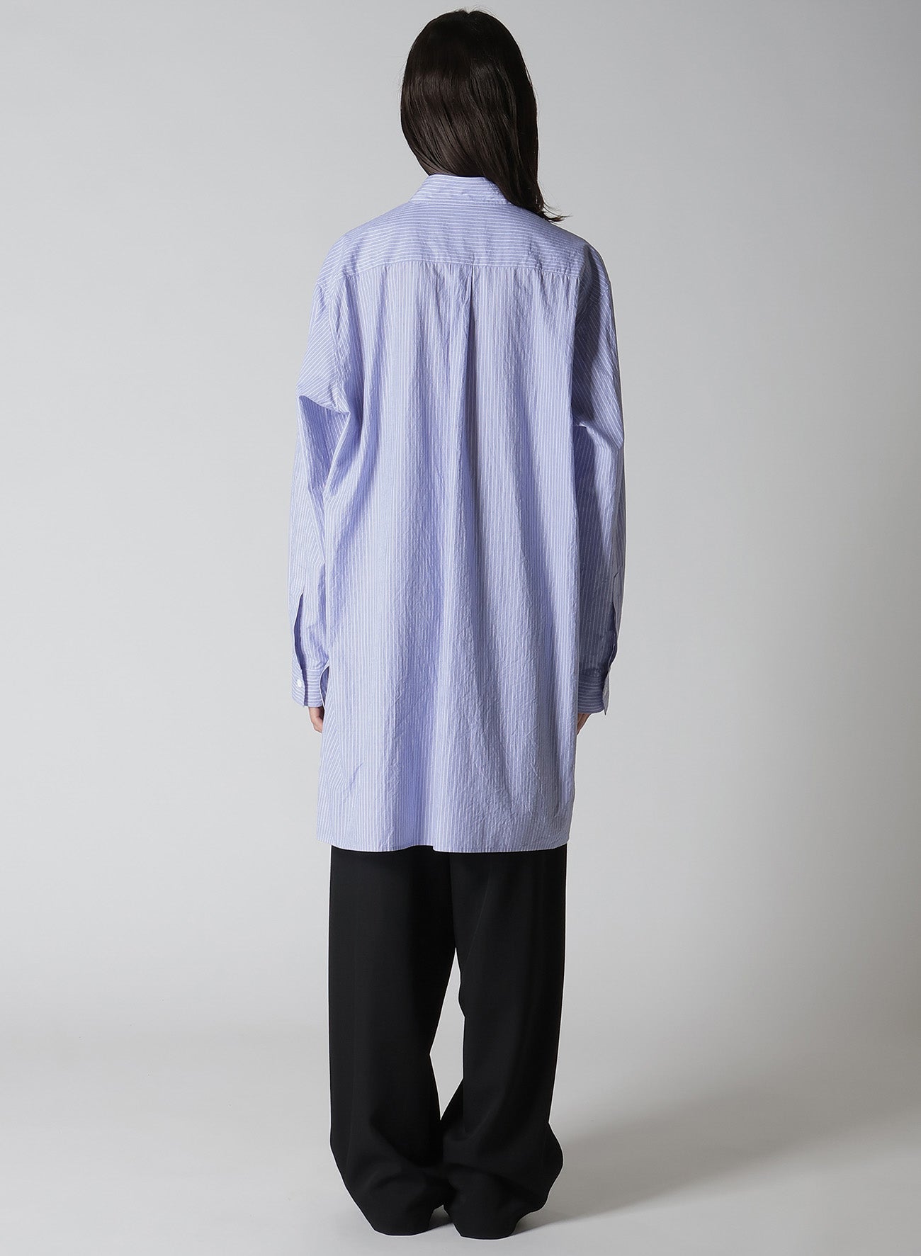 【12/13 12:00(JST) Release】STRIPE COTTON DOUBLED LEFT FRONT BLOUSE