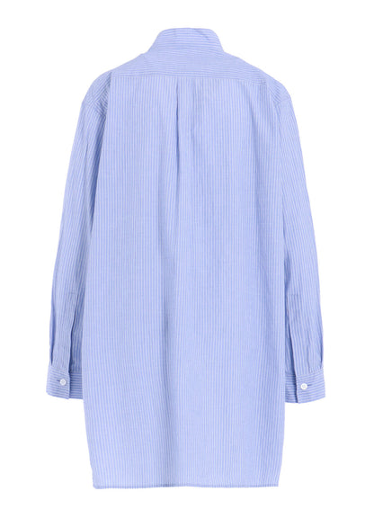 【12/13 12:00(JST) Release】STRIPE COTTON DOUBLED LEFT FRONT BLOUSE