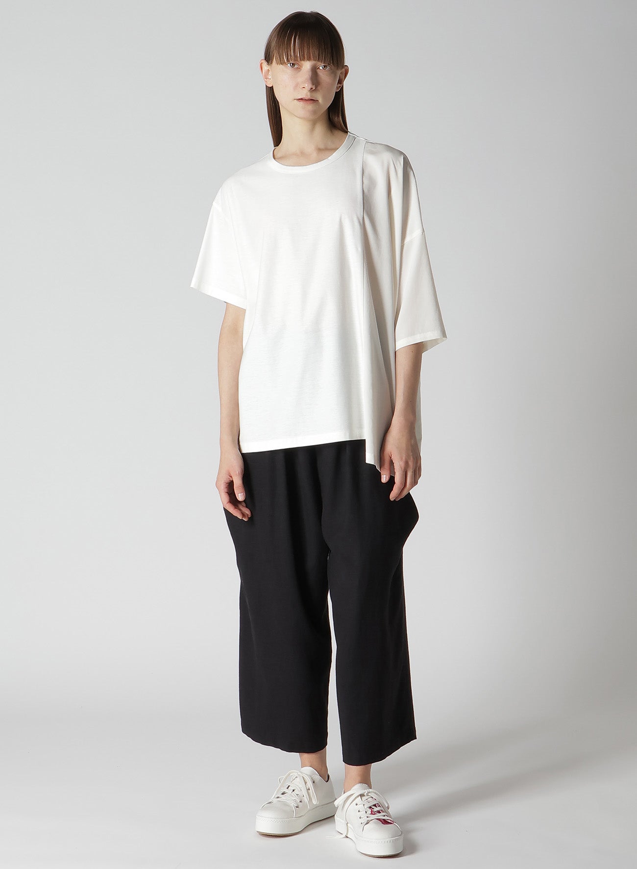 【12/13 12:00(JST) Release】CREPE de CHINE LEFT DROP BLOUSE