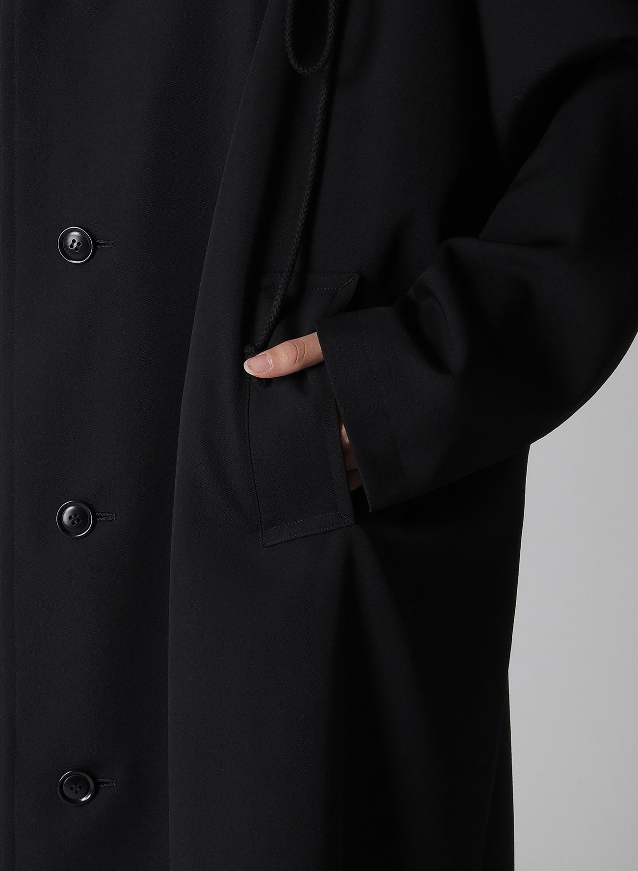 【12/13 12:00(JST) Release】WOOL GABARDINE BIG HOODIE COAT