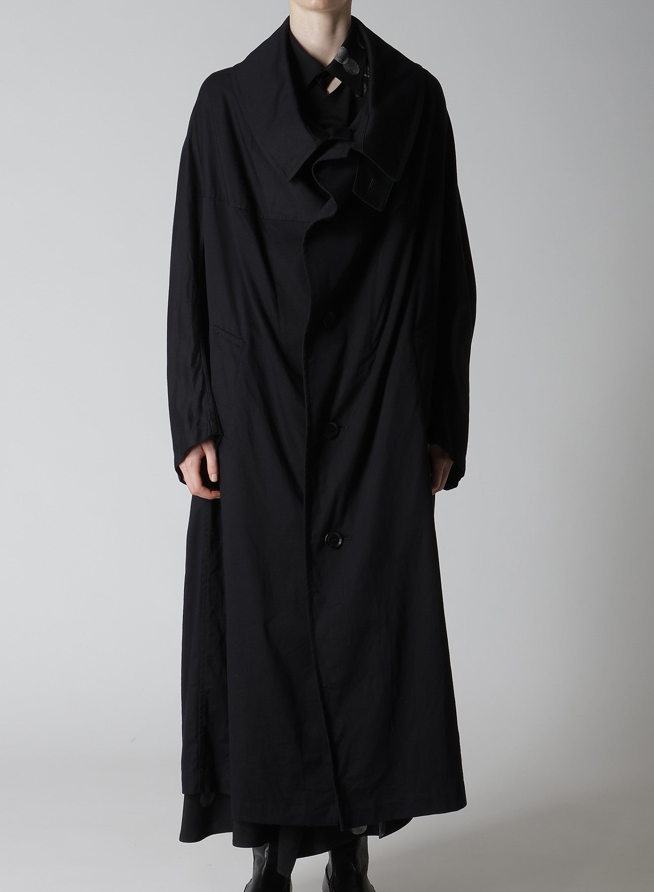 Y's ロングコート COTTON TWILL LONG CAPE COAT