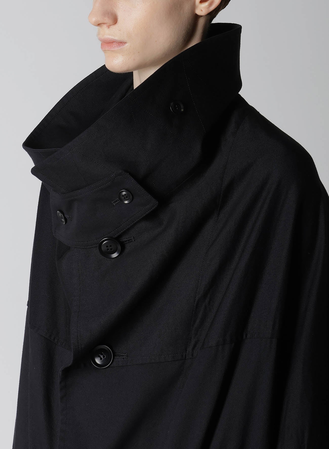 Y's BORN PRODUCT] COTTON TWILL LONG CAPE COAT – THE SHOP YOHJI