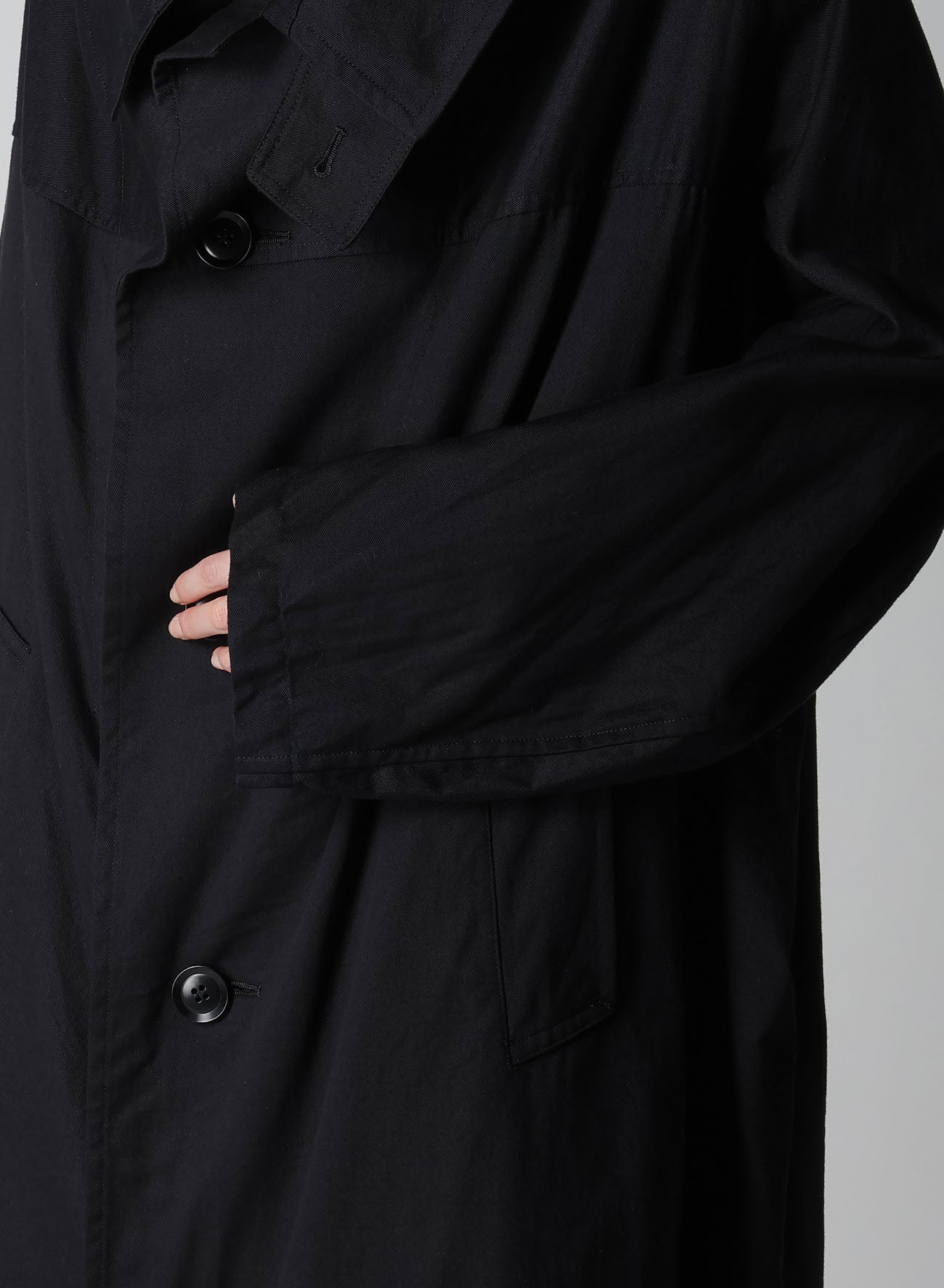 Y's BORN PRODUCT] COTTON TWILL LONG CAPE COAT – THE SHOP YOHJI