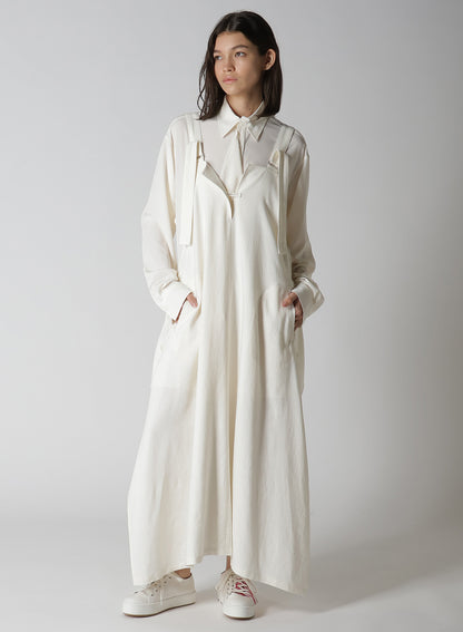 【12/13 12:00(JST) Release】RY/LI CANVAS SIDE BUTTON SHOULDER STRAP DRESS