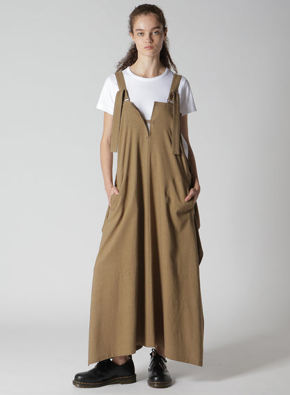 【12/13 12:00(JST) Release】RY/LI CANVAS SIDE BUTTON SHOULDER STRAP DRESS