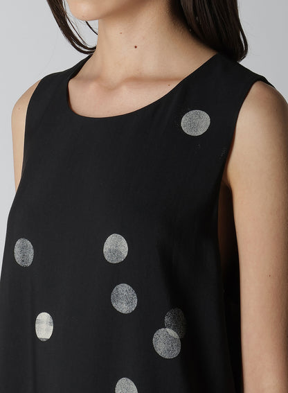 【12/13 12:00(JST) Release】CU/RY GABARDINE DOT SLEEVE LESS DRESS