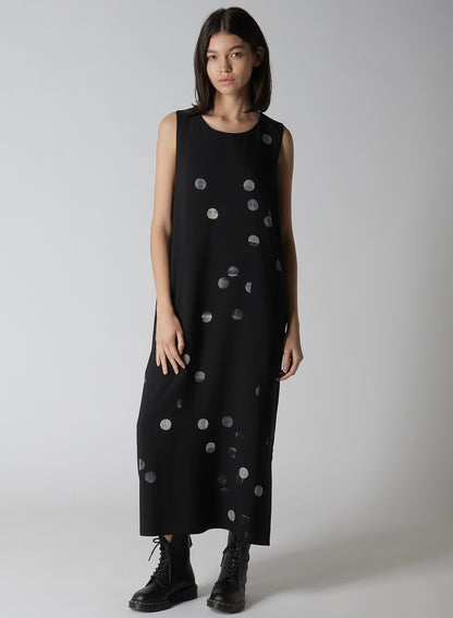 【12/13 12:00(JST) Release】CU/RY GABARDINE DOT SLEEVE LESS DRESS