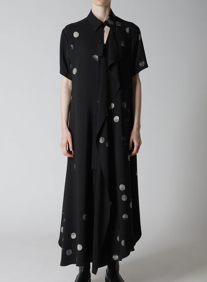 【12/13 12:00(JST) Release】CU/RY GABARDINE DOT LEFT CLOTH DRESS