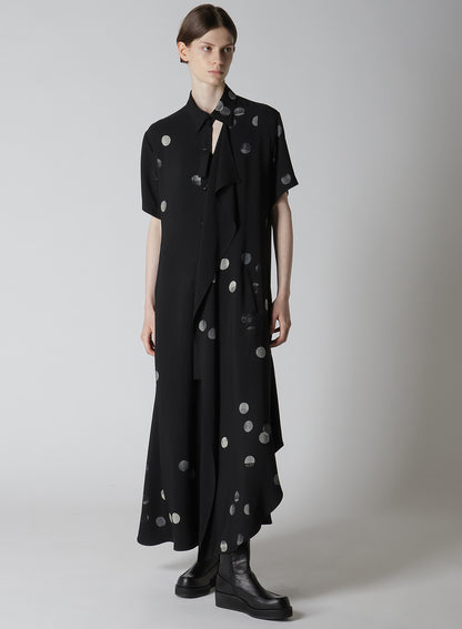 【12/13 12:00(JST) Release】CU/RY GABARDINE DOT LEFT CLOTH DRESS