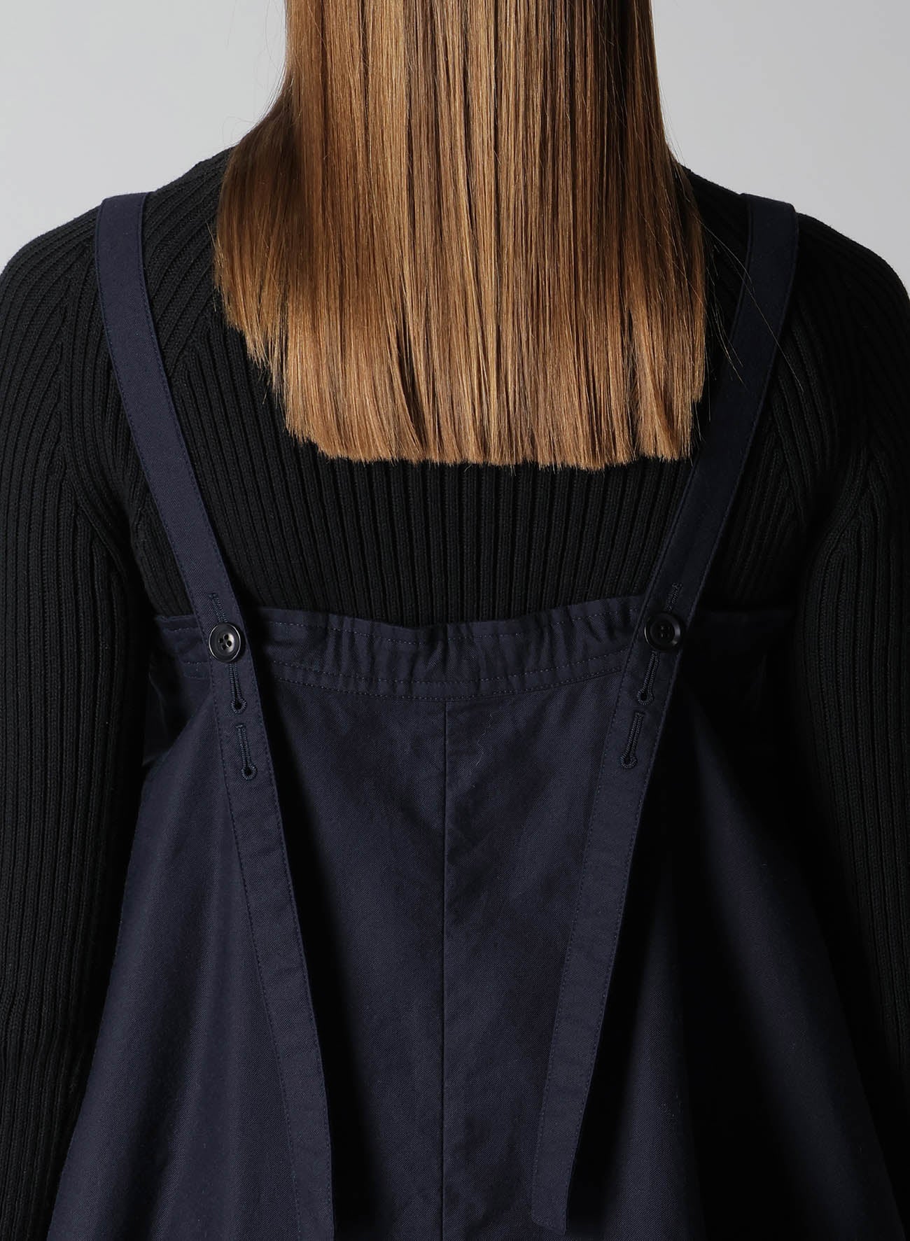 Y's BORN PRODUCT] THIN COTTON TWILL ASYMMETERIC SHOULDER