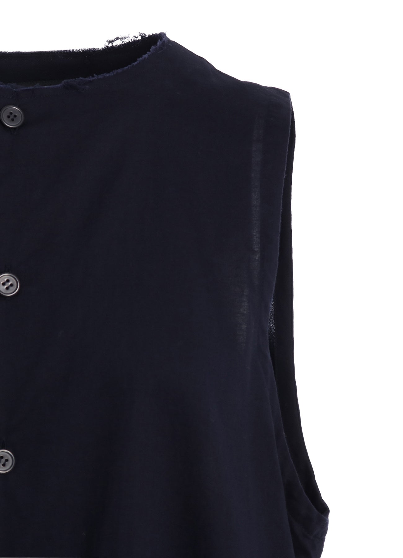 Y's BORN PRODUCT] THIN COTTON TWILL ASYMMETERIC BUTTON DRESS – THE