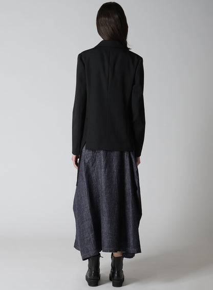 【12/13 12:00(JST) Release】WOOL GABARDINE LEFT DOUBLED JACKET