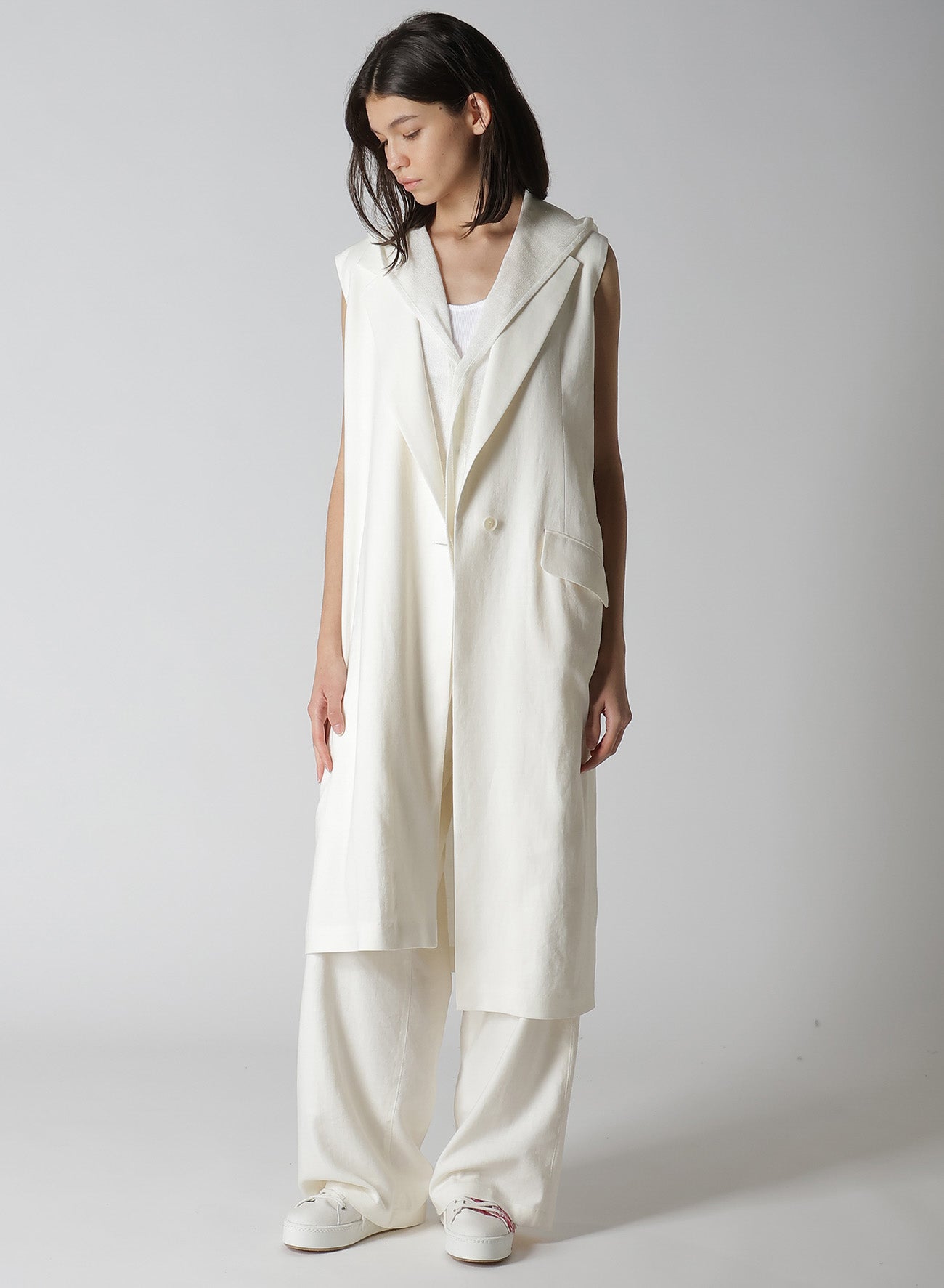 【12/13 12:00(JST) Release】RY/LI CANVAS SLEEVELESS ASYMMETERIC JACKET