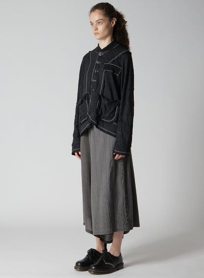 【12/13 12:00(JST) Release】CRINKLED JERSERY CUT OFF DOUBLED JACKET