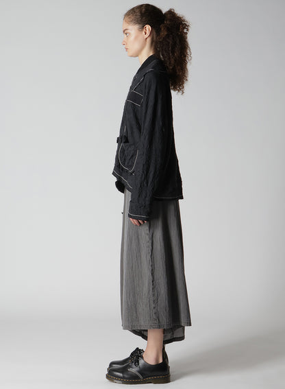 【12/13 12:00(JST) Release】CRINKLED JERSERY CUT OFF DOUBLED JACKET