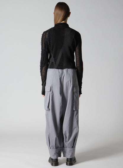 【12/13 12:00(JST) Release】SHEER INTERSIA JACQUARD HIGH NECK SHORT PULLOVER