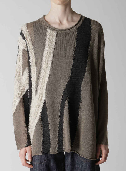 【12/13 12:00(JST) Release】SHEER INTERSIA JACQUARD CREW NECK RELAXED PULLOVER