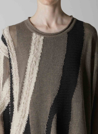 【12/13 12:00(JST) Release】SHEER INTERSIA JACQUARD CREW NECK RELAXED PULLOVER