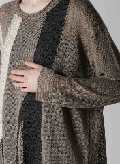 【12/13 12:00(JST) Release】SHEER INTERSIA JACQUARD CREW NECK RELAXED PULLOVER