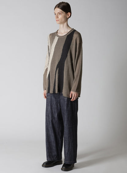 【12/13 12:00(JST) Release】SHEER INTERSIA JACQUARD CREW NECK RELAXED PULLOVER