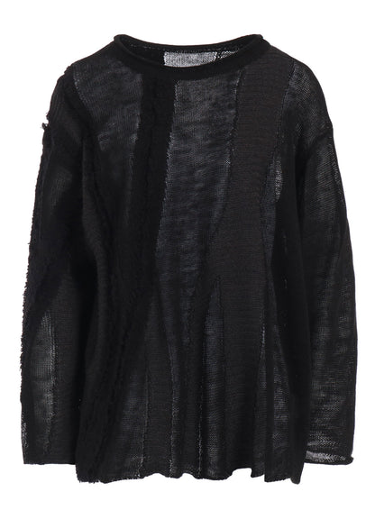 【12/13 12:00(JST) Release】SHEER INTERSIA JACQUARD CREW NECK RELAXED PULLOVER