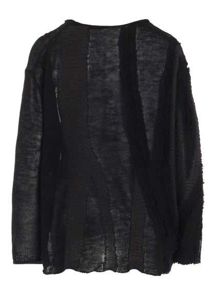 【12/13 12:00(JST) Release】SHEER INTERSIA JACQUARD CREW NECK RELAXED PULLOVER