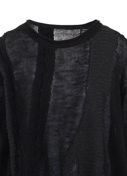 【12/13 12:00(JST) Release】SHEER INTERSIA JACQUARD CREW NECK RELAXED PULLOVER