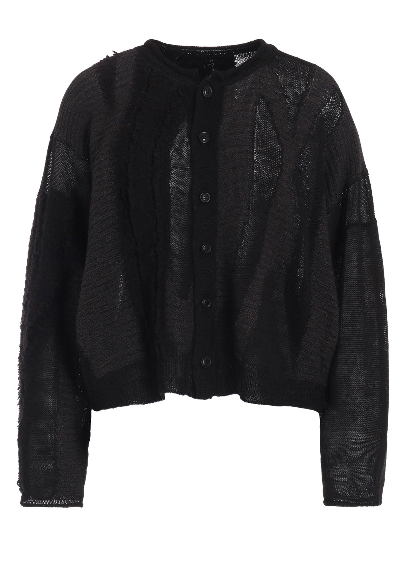 【12/13 12:00(JST) Release】SHEER INTERSIA JACQUARD CREW NECK RELAXED CARDIGAN