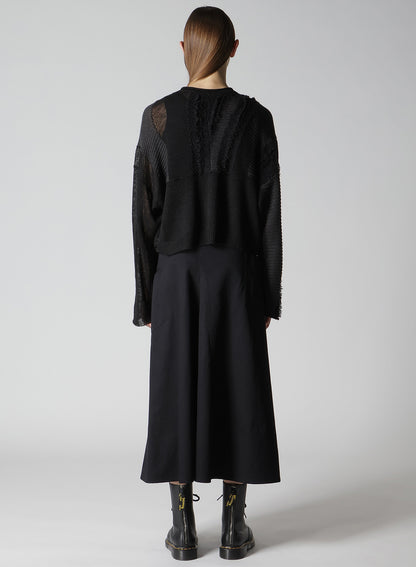 【12/13 12:00(JST) Release】SHEER INTERSIA JACQUARD CREW NECK RELAXED CARDIGAN