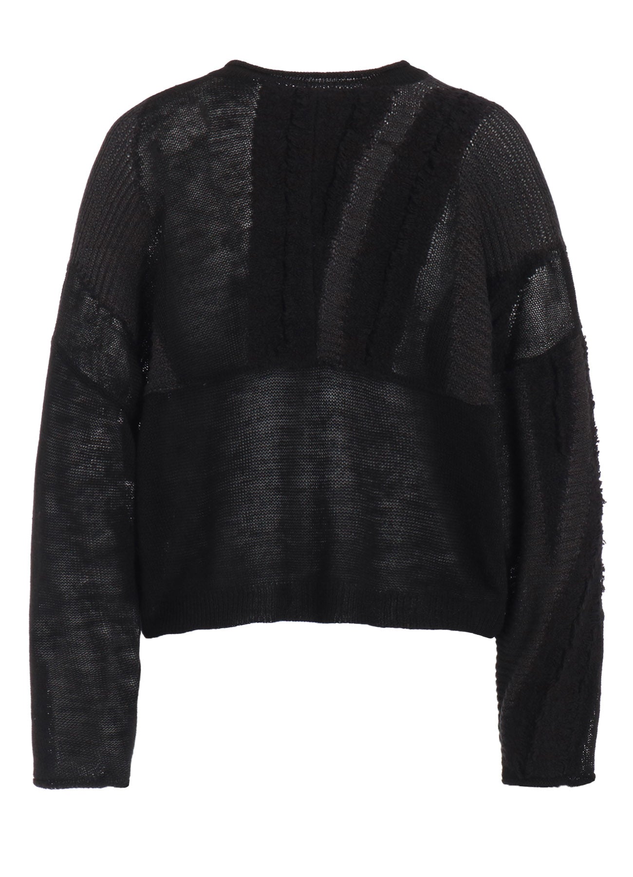 【12/13 12:00(JST) Release】SHEER INTERSIA JACQUARD CREW NECK RELAXED CARDIGAN