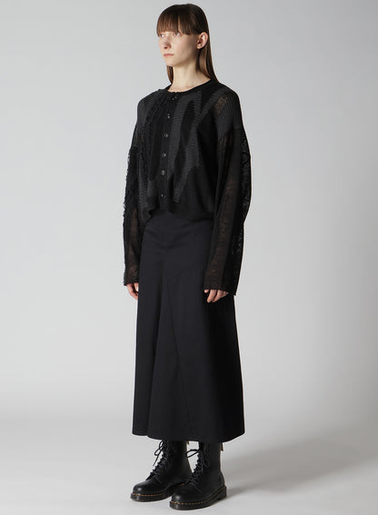 【12/13 12:00(JST) Release】SHEER INTERSIA JACQUARD CREW NECK RELAXED CARDIGAN