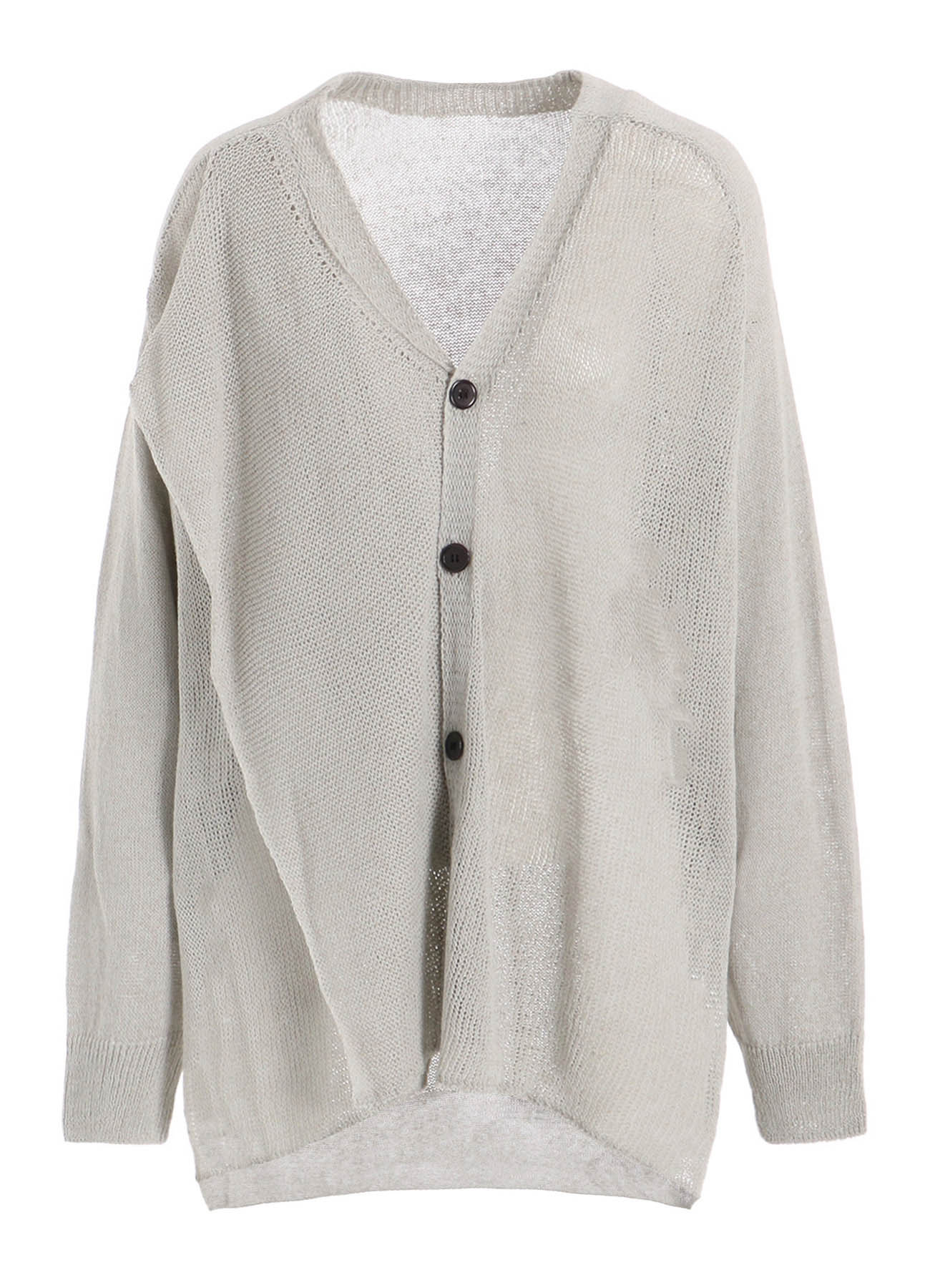 JERSEY BROAD STITCH ASYMMETRIC MIDDLE CARDIGAN