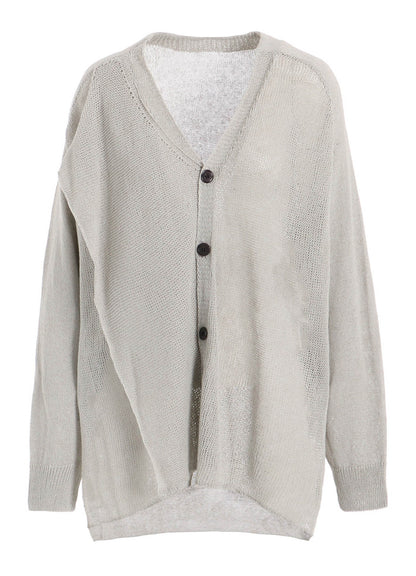 JERSEY BROAD STITCH ASYMMETRIC MIDDLE CARDIGAN