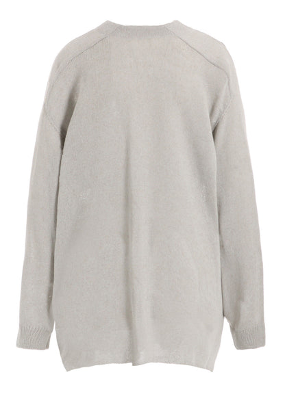 JERSEY BROAD STITCH ASYMMETRIC MIDDLE CARDIGAN