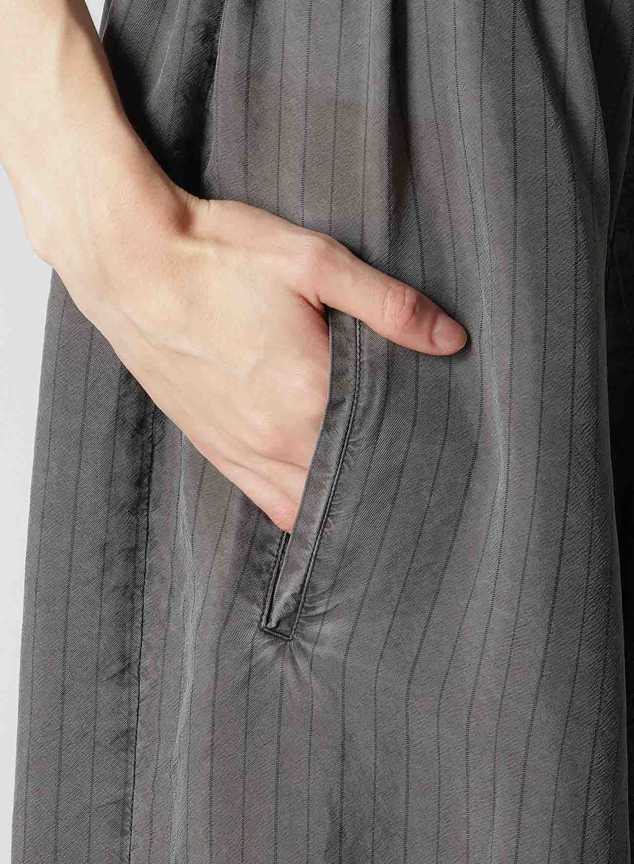 【2/14 10:00(JST) Release】WASHER STRIPE ASYMMETRIC WAIST STRING PANTS