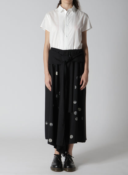 【12/13 12:00(JST) Release】CU/RY GABARDINE DOT FRONT TIED PANTS