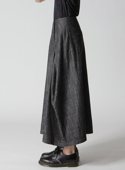 【12/13 12:00(JST) Release】8OZ DENIM PANEL TUCKED FLARE SKIRT