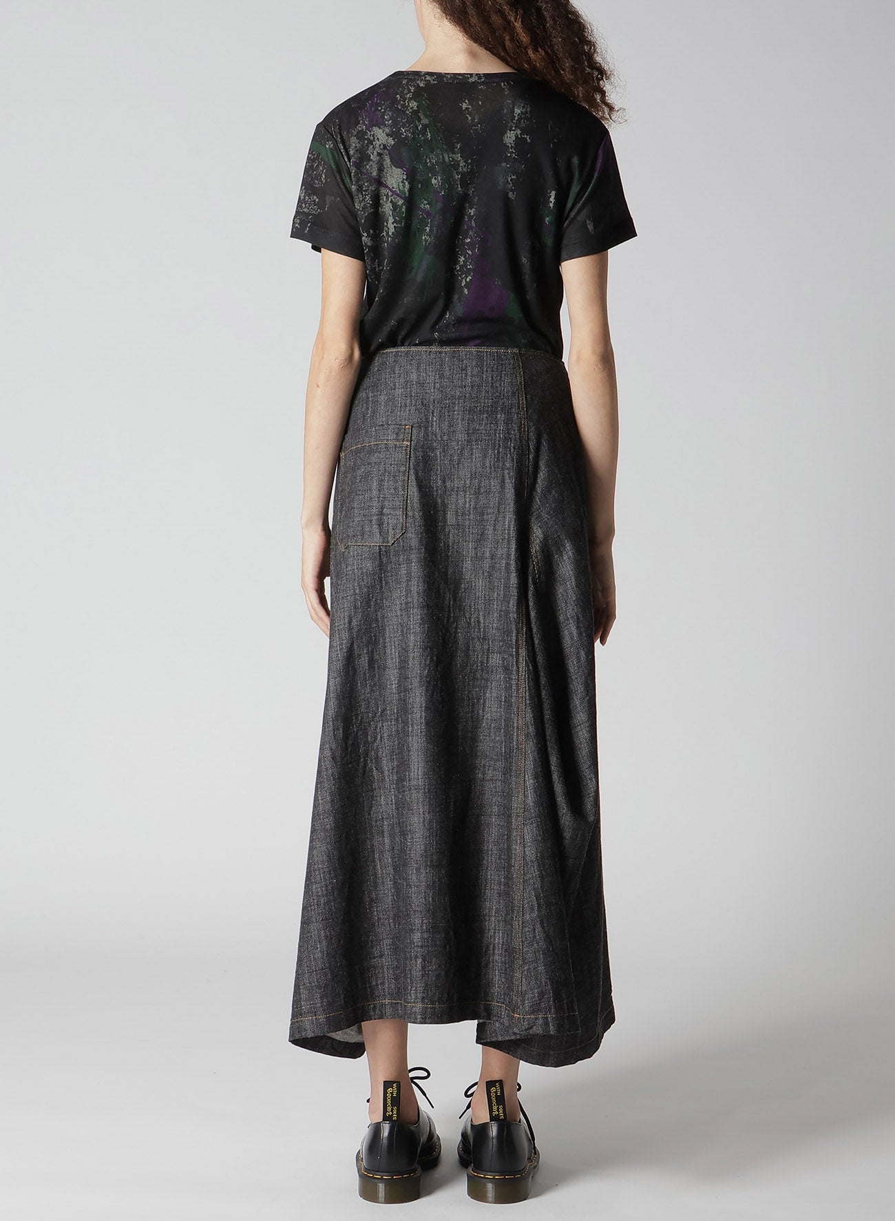 【12/13 12:00(JST) Release】8OZ DENIM PANEL TUCKED FLARE SKIRT