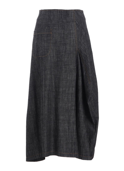 【12/13 12:00(JST) Release】8OZ DENIM PANEL TUCKED FLARE SKIRT